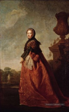 Portrait de Augusta de Saxe Gotha princesse de Galles Allan Ramsay portraiture classicisme Peinture à l'huile